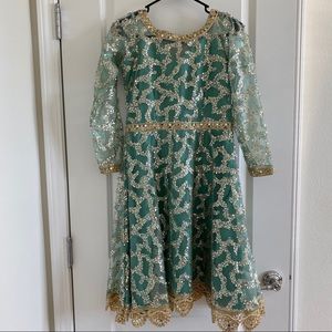 Indian peplum short Anarkali suit